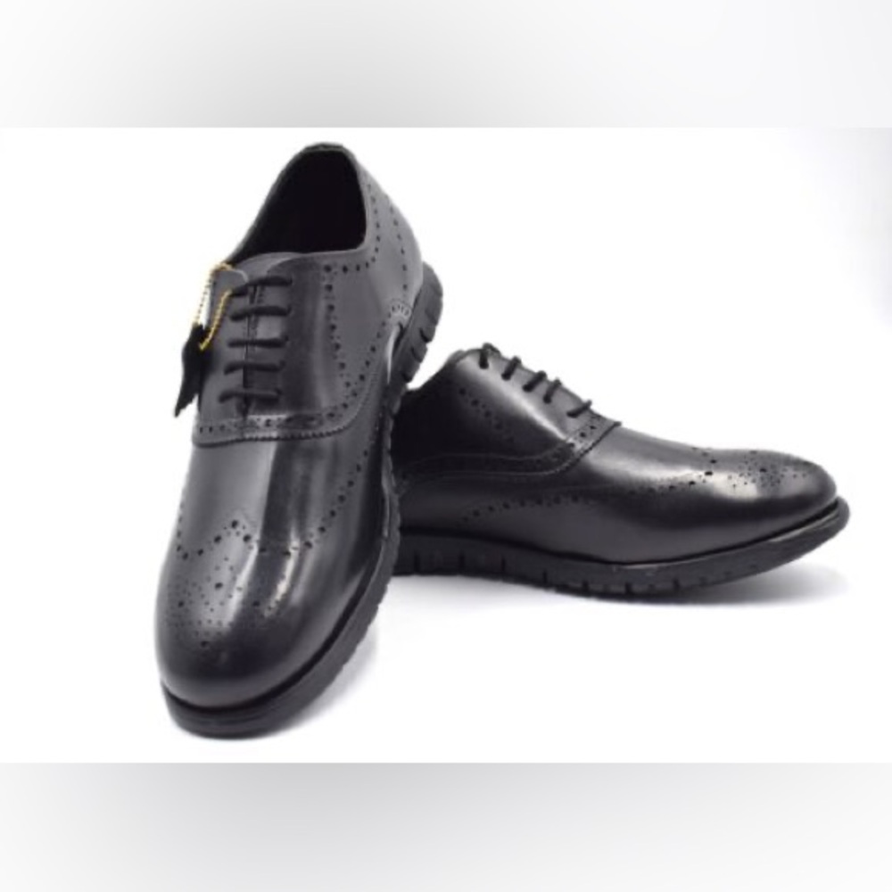 Brando, NEKTA /ke'nekt/ Men's Casual Dress Shoes/ Oxford and Wingtips Black